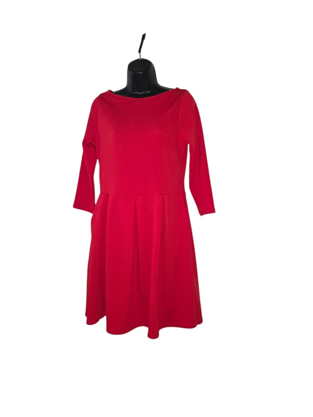 24 Seven Bright Red Long-Sleeve A-Line Dress